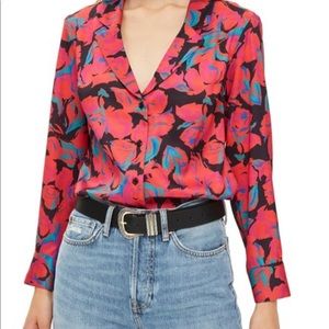 TOPSHOP Floral Pyjama Shirt